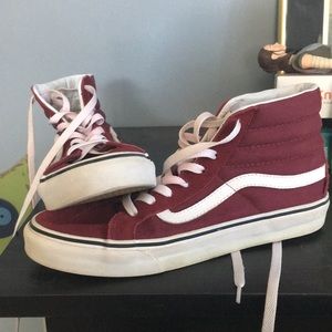 Maroon High Top Vans